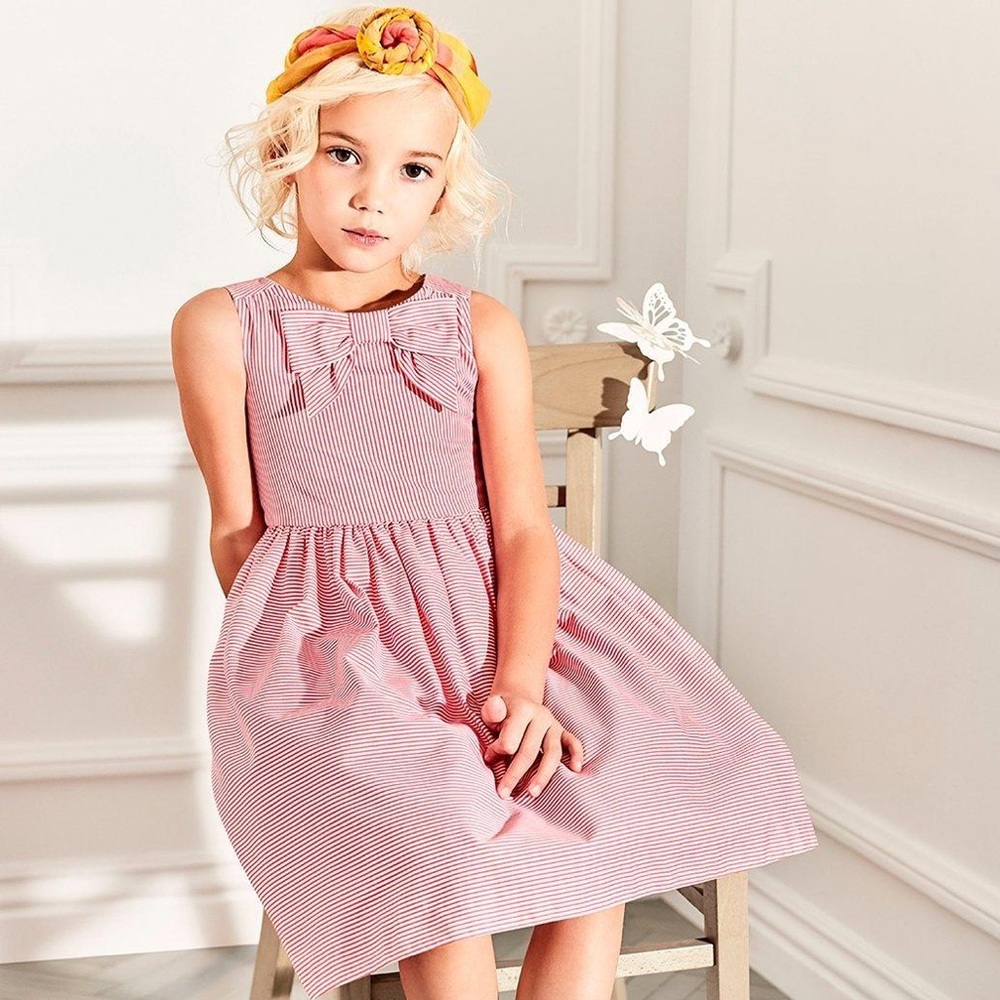 Janie and Jack Striped Bow Dress